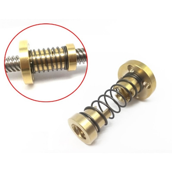 Picture of Anti-Backlash Brass Nut 8mm For Lead Screw TR8x8