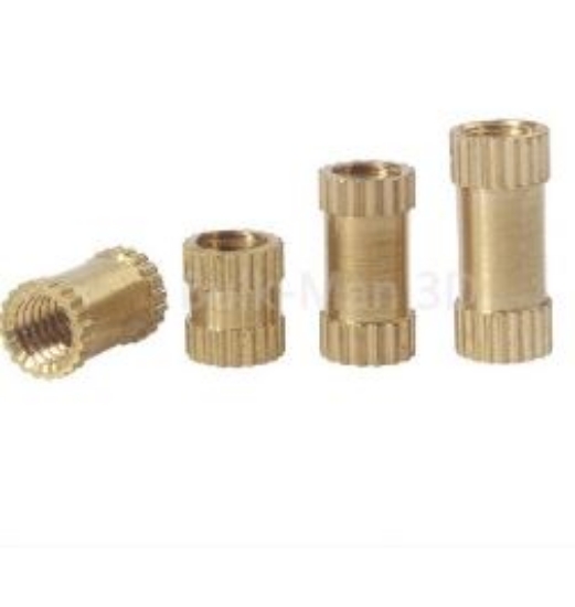 Picture of Brass Hot Melt Insert Nuts M3/M4 - Pack of 10