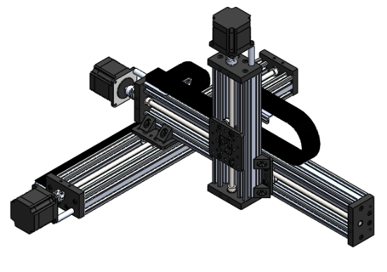 Picture of Gantry System XYZ-Single Rails 500x500x250mm