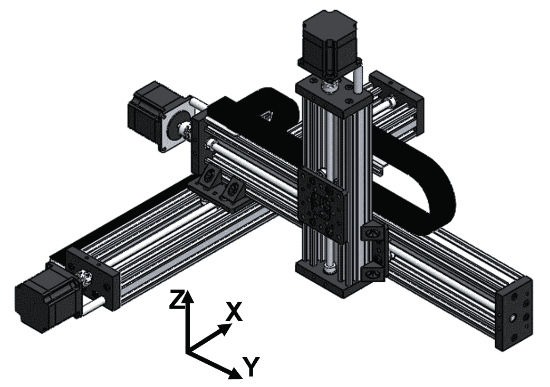 Picture of Gantry Robot System XYZ Customizable-Single Rails (Model A)