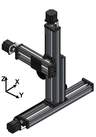 Picture of Gantry Robot System XYZ Customizable-Single Rails (Model B)